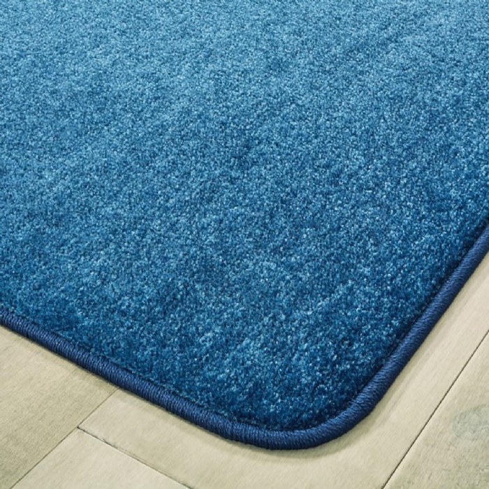 Alternate Image #1 of Mt. St. Helens Solid Color Carpet - Marine Blue - 8'4" x 12' Rectangle