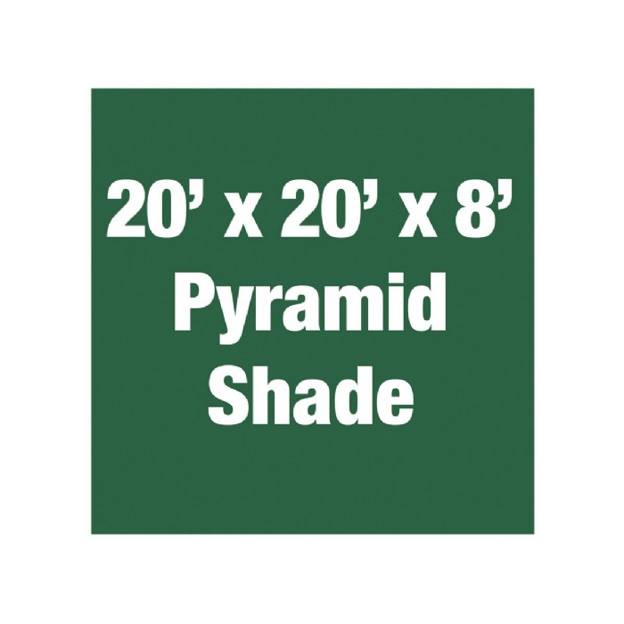 Primary Image of 20' x 20' x 8' Pyramid Shade