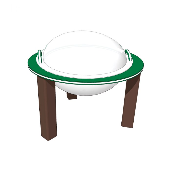 Alternate Image #1 of 33" Nature Bowl with Lid - In Ground - Preschool - Green/Chocolate