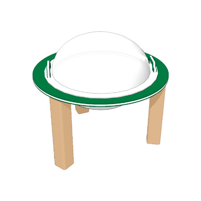 Alternate Image #1 of 33" Nature Bowl with Lid - In Ground - Preschool - Green/Latte