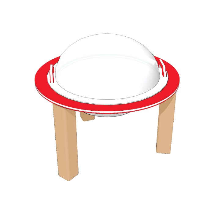 Alternate Image #1 of 33" Nature Bowl with Lid - In Ground - Preschool - Red/Latte