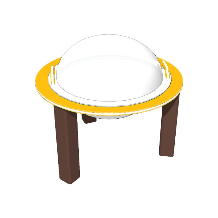 Alternate Image #1 of 33" Nature Bowl with Lid - In Ground - Preschool - Yellow/Chocolate