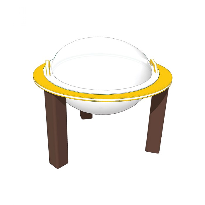 Alternate Image #1 of 33" Nature Bowl with Lid - Portable - Preschool - Yellow/Chocolate