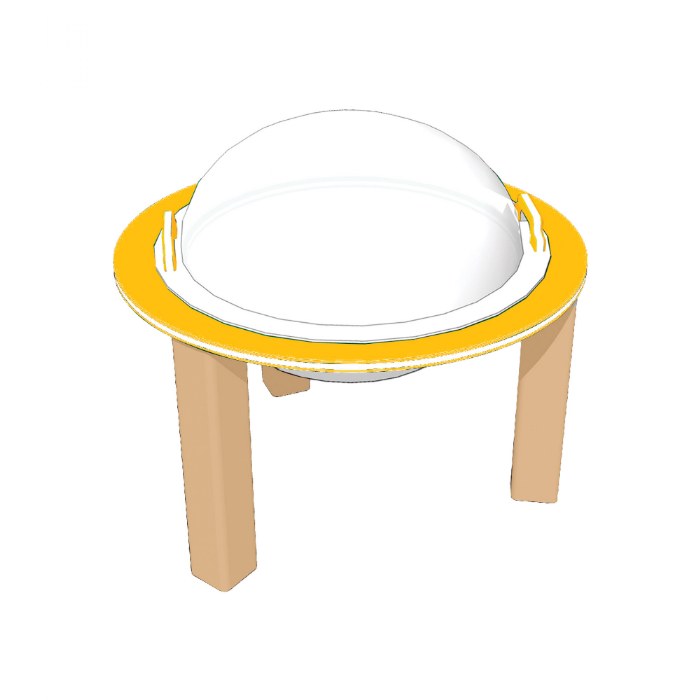 Alternate Image #1 of 33" Nature Bowl with Lid - Portable - Preschool - Blue/Chocolate
