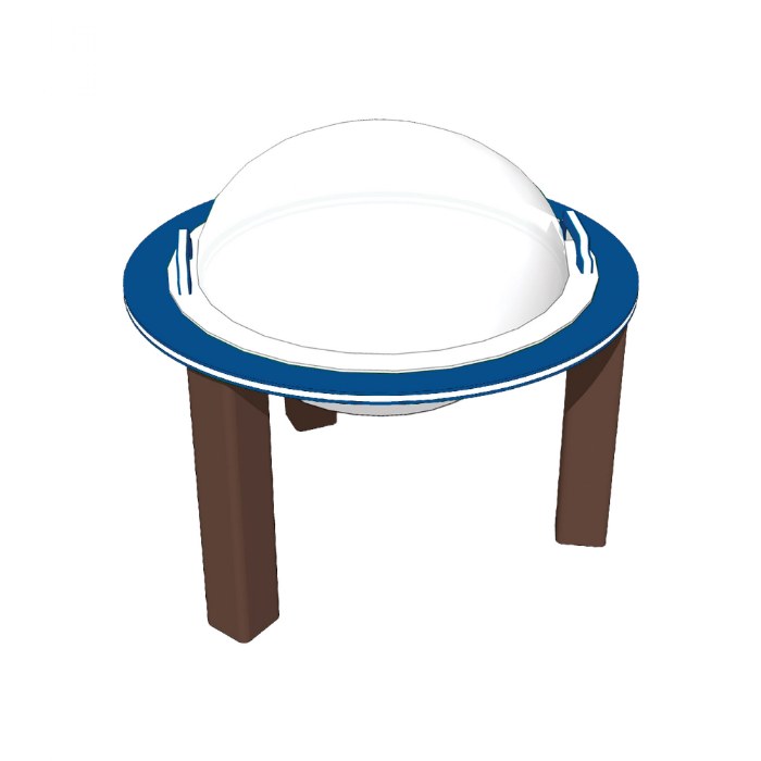 Alternate Image #1 of 33" Nature Bowl with Lid - In Ground - Toddler - Blue/Chocolate