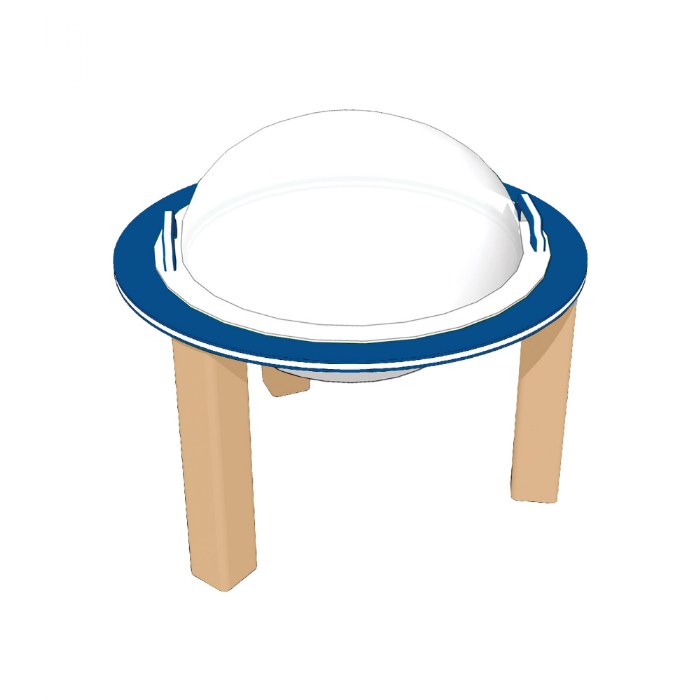 Alternate Image #1 of 33" Nature Bowl with Lid - Portable - Toddler - Blue/Latte