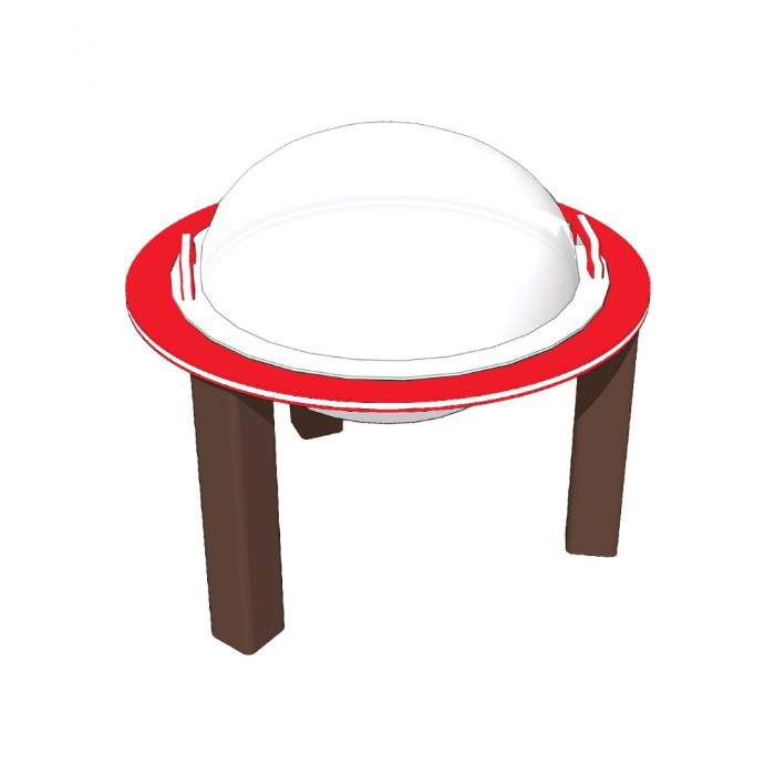 Alternate Image #1 of 33" Nature Bowl with Lid - In Ground - Toddler - Red/Chocolate