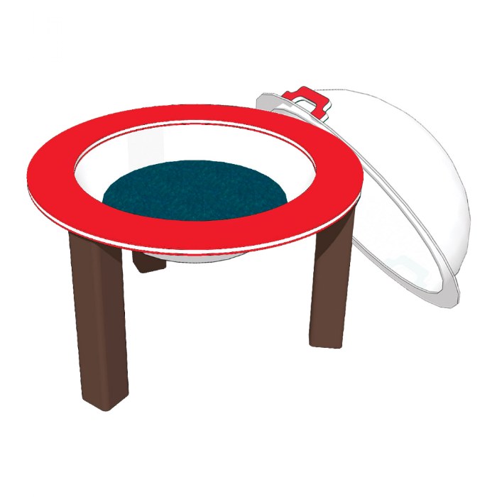 Primary Image of 33" Nature Bowl with Lid - In Ground - Toddler - Red/Chocolate