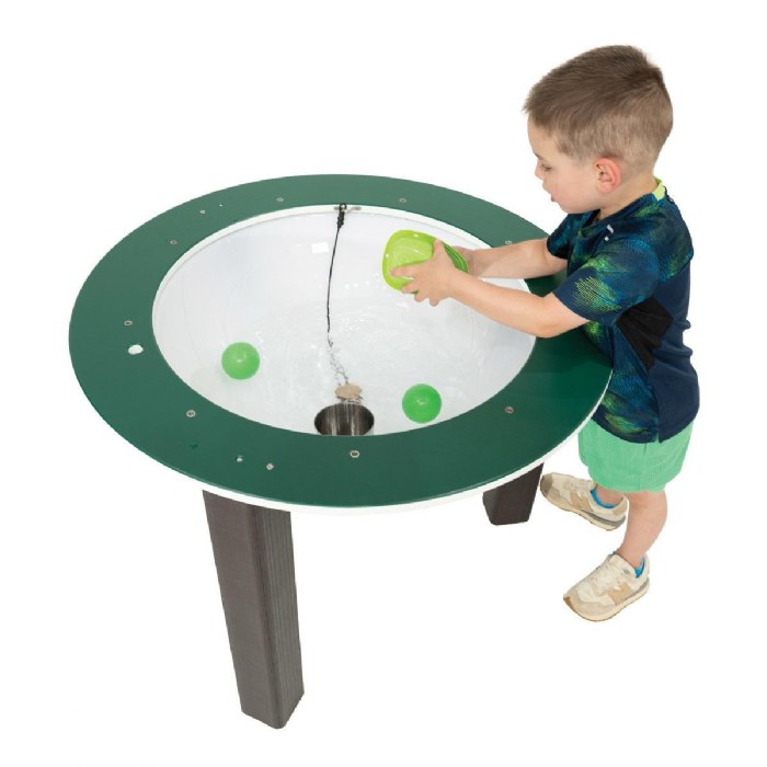 Alternate Image #1 of 33" Preschool Height Nature Bowl with Lid - Blue/Chocolate