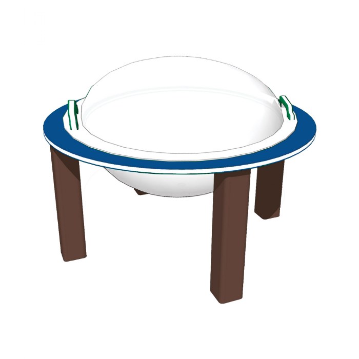 Alternate Image #1 of 40" Nature Bowl with Lid - In Ground - Blue/Chocolate