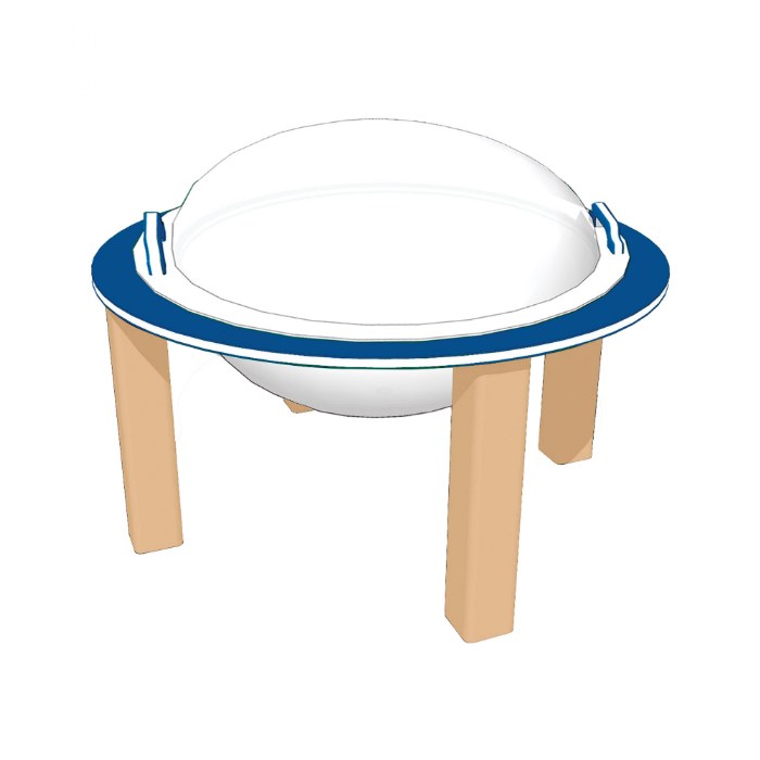 Alternate Image #1 of 40" Nature Bowl with Lid - In Ground - Blue/Latte