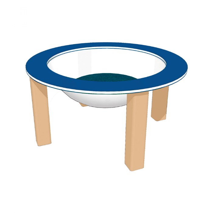 Alternate Image #1 of 40" Nature Bowl with Lid - Portable - Blue/Latte