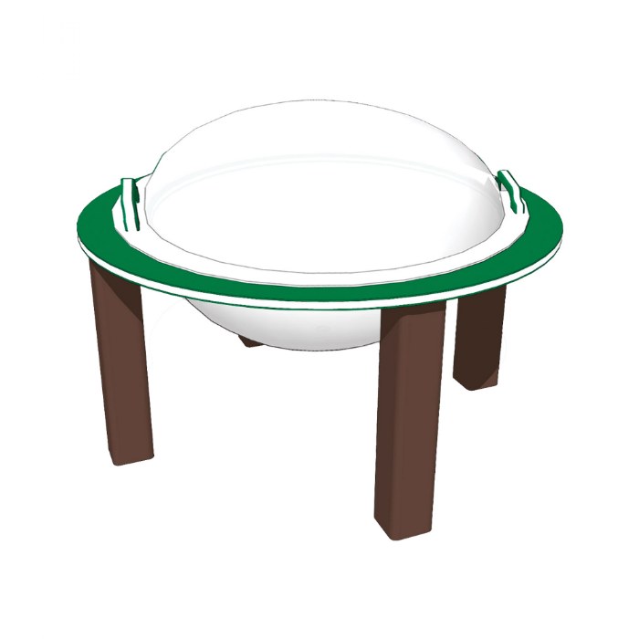 Alternate Image #1 of 40" Nature Bowl with Lid - In Ground - Green/Chocolate