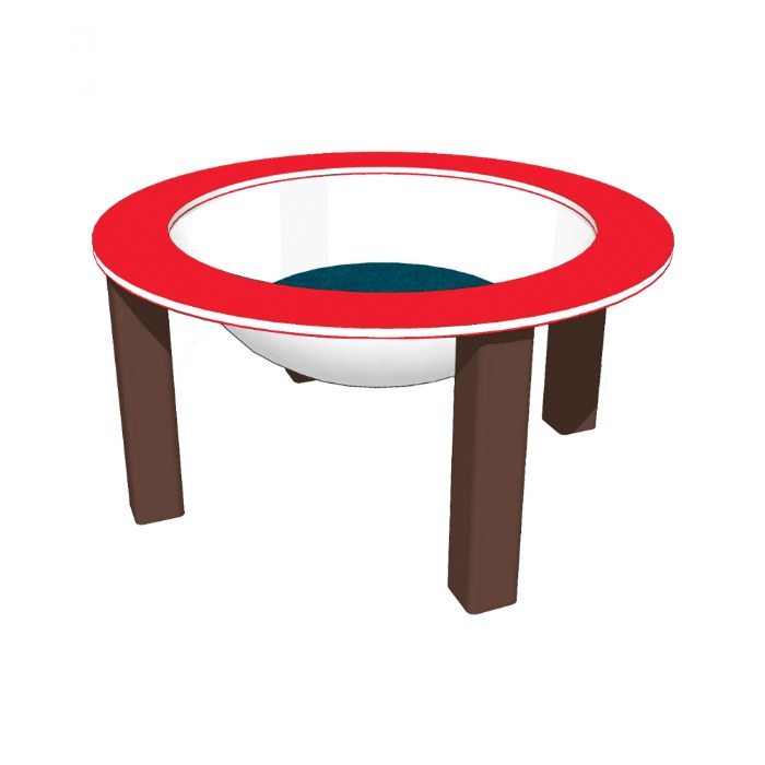 Primary Image of 40" Nature Bowl with Lid - In Ground - Red/Chocolate