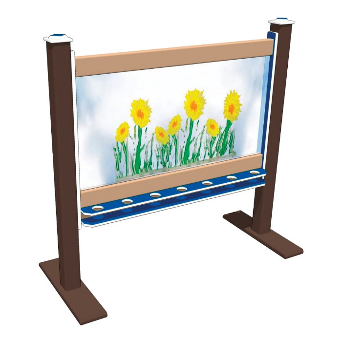 Alternate Image #1 of 2-Sided Portable 56" Art Easel Blue/Chocolate
