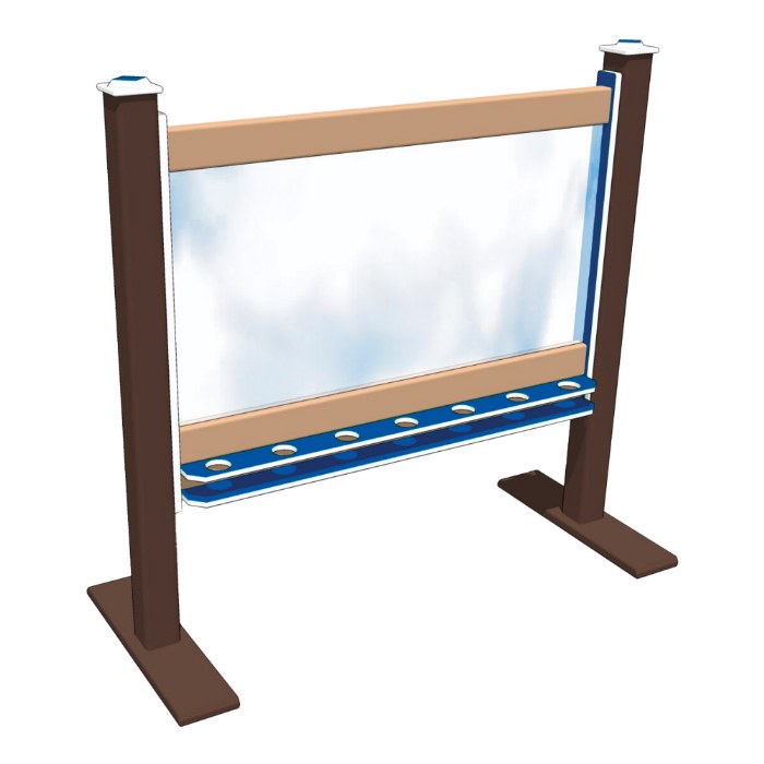 Primary Image of 2-Sided Portable 56" Art Easel Blue/Chocolate