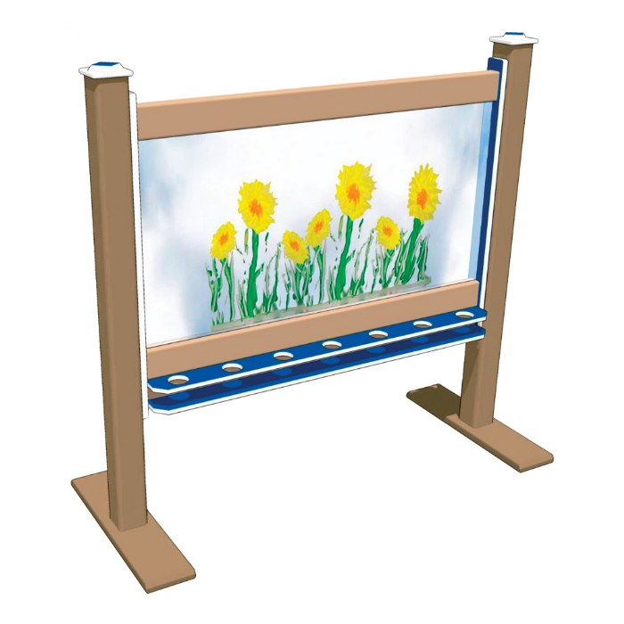 Alternate Image #1 of 2-Sided Portable 56" Art Easel Blue/Latte