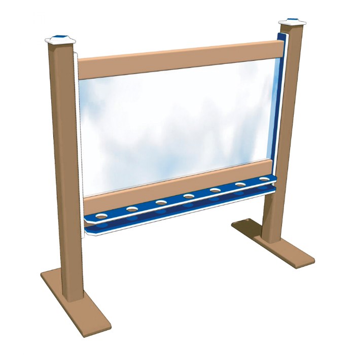 Primary Image of 2-Sided Portable 56" Art Easel Blue/Latte
