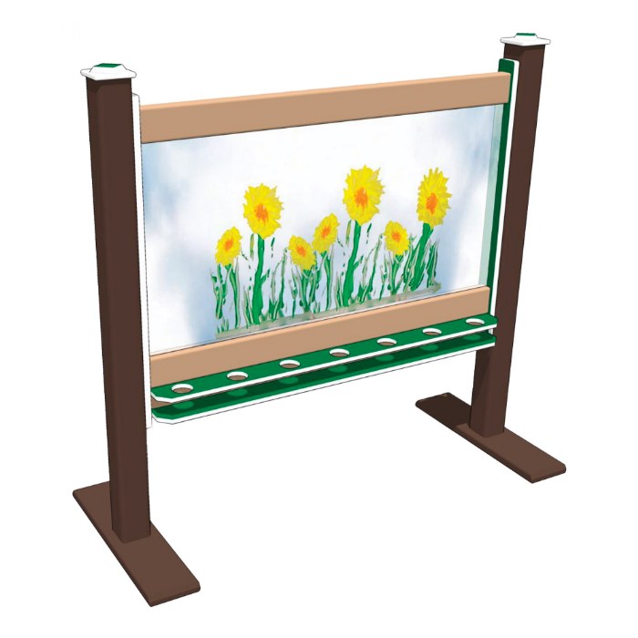Alternate Image #1 of 2-Sided Portable 56" Art Easel Green/Chocolate