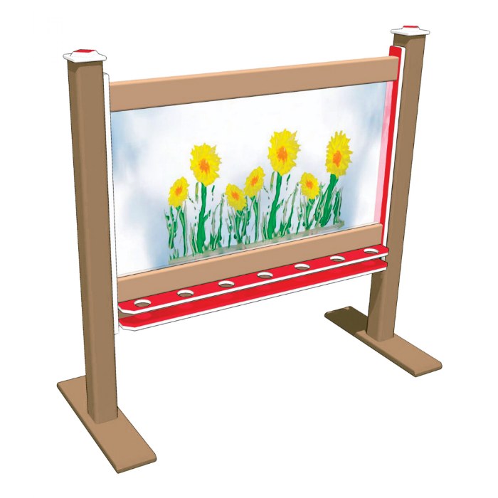 Alternate Image #1 of 2-Sided Portable 56" Art Easel Red/Latte