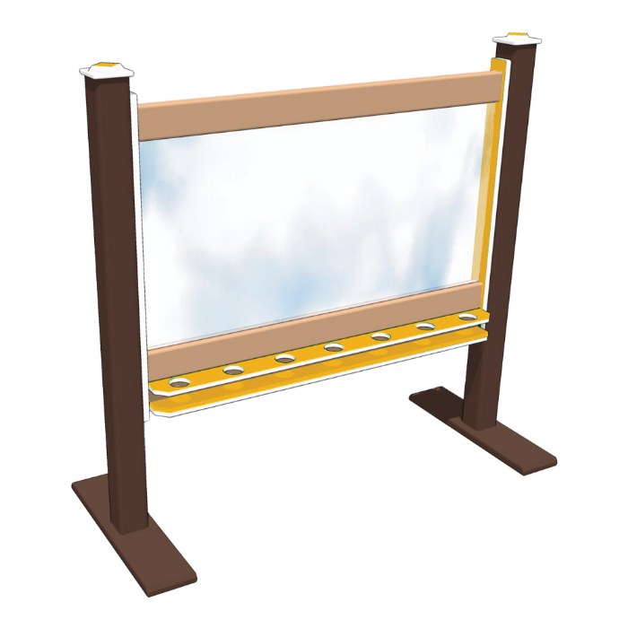 Primary Image of 2-Sided Portable 56" Art Easel Yellow/Chocolate