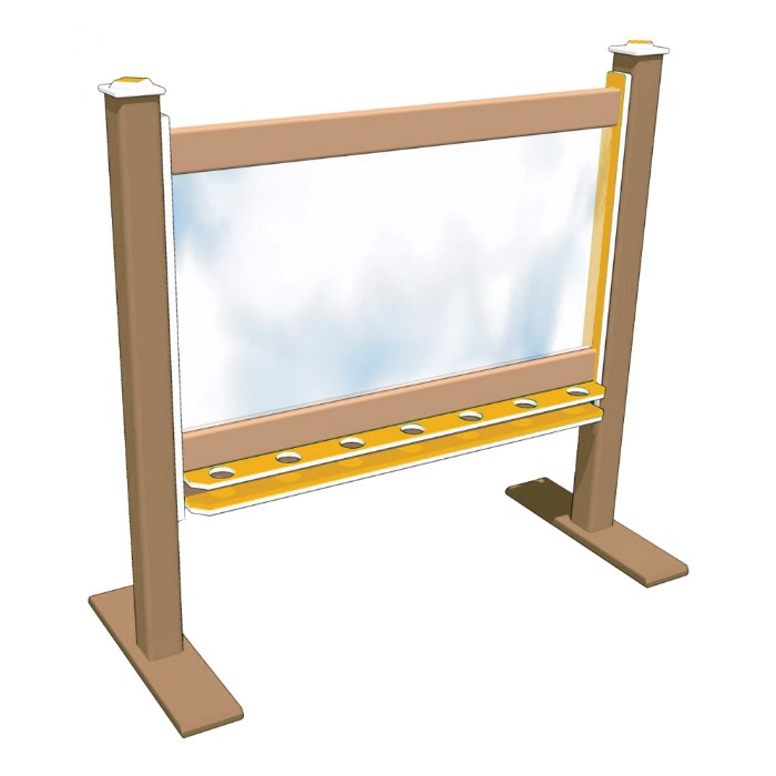 Primary Image of 2-Sided Portable 56" Art Easel Yellow/Latte