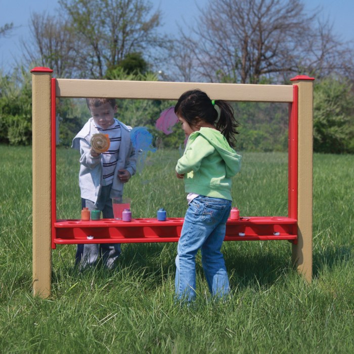 Alternate Image #1 of 2-Sided Portable 56" Art Easel Blue/Chocolate