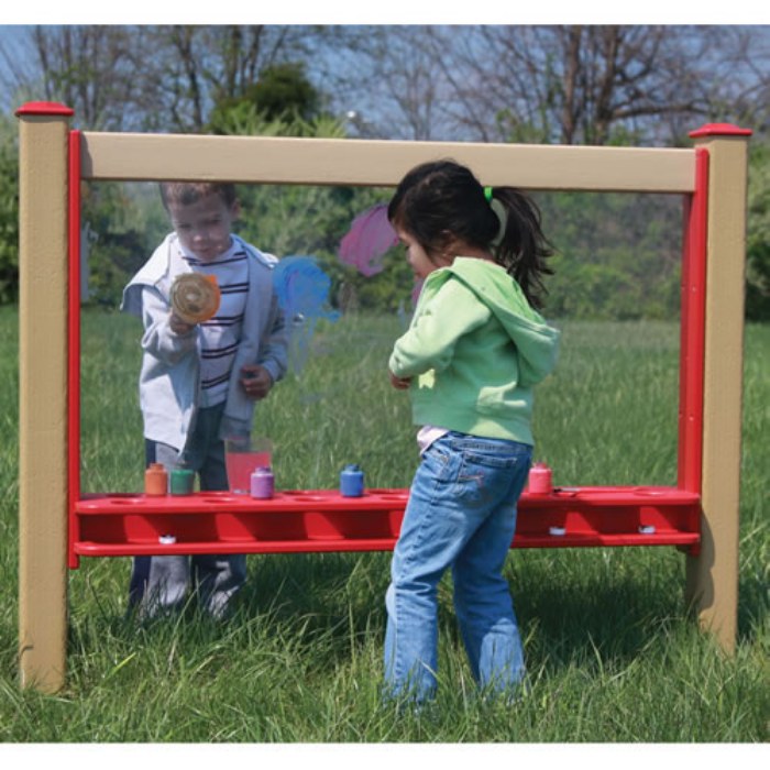 Alternate Image #1 of 2-Sided Portable 56" Art Easel Blue/Chocolate