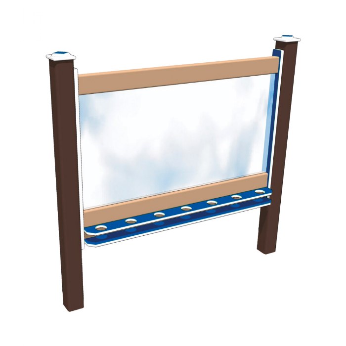 Primary Image of 2-Sided In-Ground 56" Art Easel Blue/Chocolate