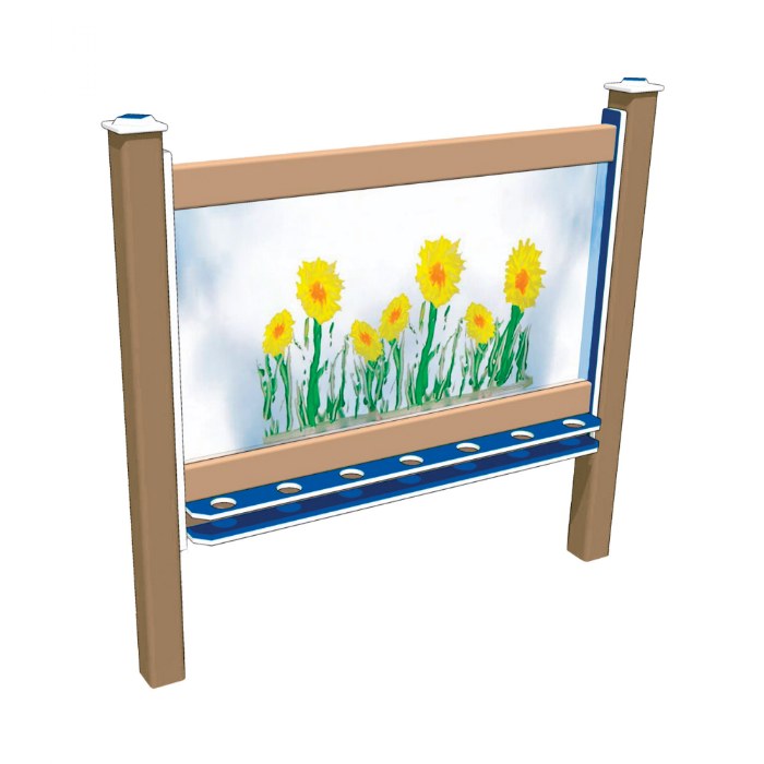 Alternate Image #1 of 2-Sided In-Ground 56" Art Easel Blue/Latte