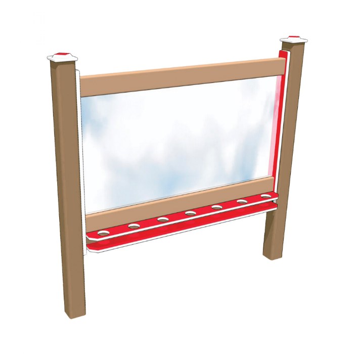 Primary Image of 2-Sided In-Ground 56" Art Easel Red/Latte