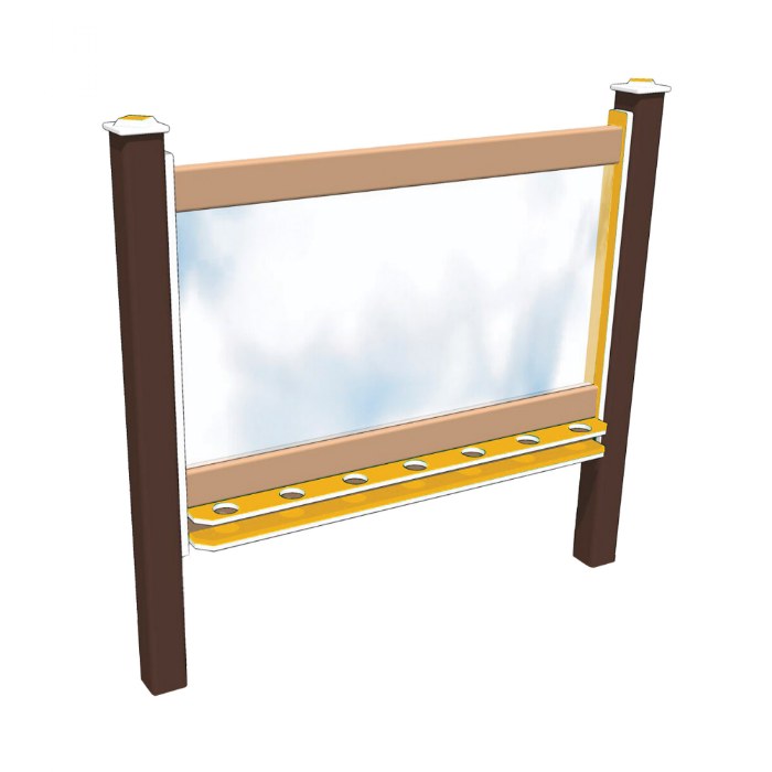 Primary Image of 2-Sided In-Ground 56" Art Easel Yellow/Chocolate