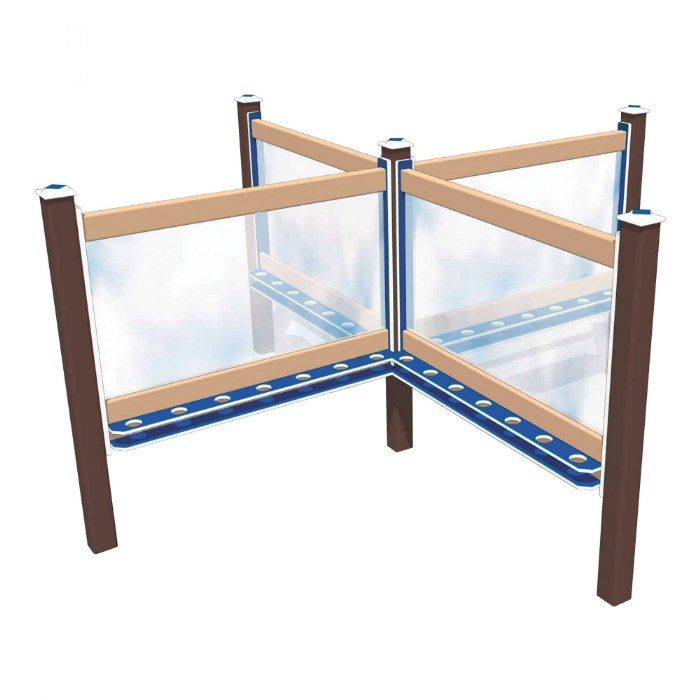 Alternate Image #1 of 4-Sided In-Ground 112" Art Easel Blue/Chocolate