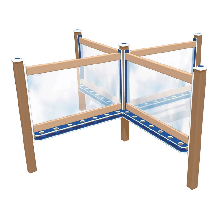Alternate Image #1 of 4-Sided In-Ground 112" Art Easel Blue/Latte