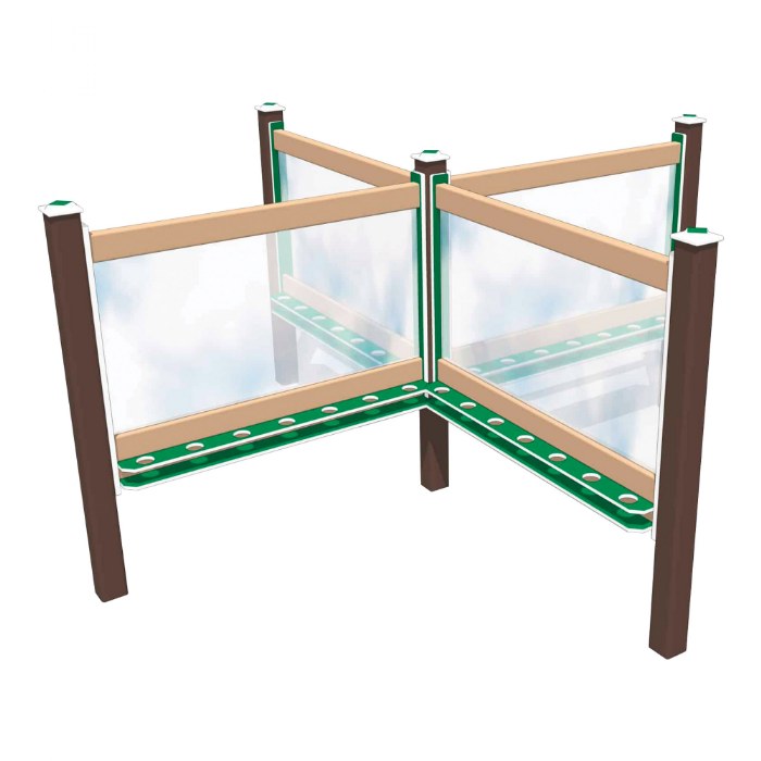 Alternate Image #1 of 4-Sided In-Ground 112" Art Easel Green/Chocolate