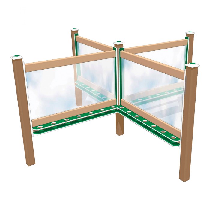 Alternate Image #1 of 4-Sided In-Ground 112" Art Easel Green/Latte
