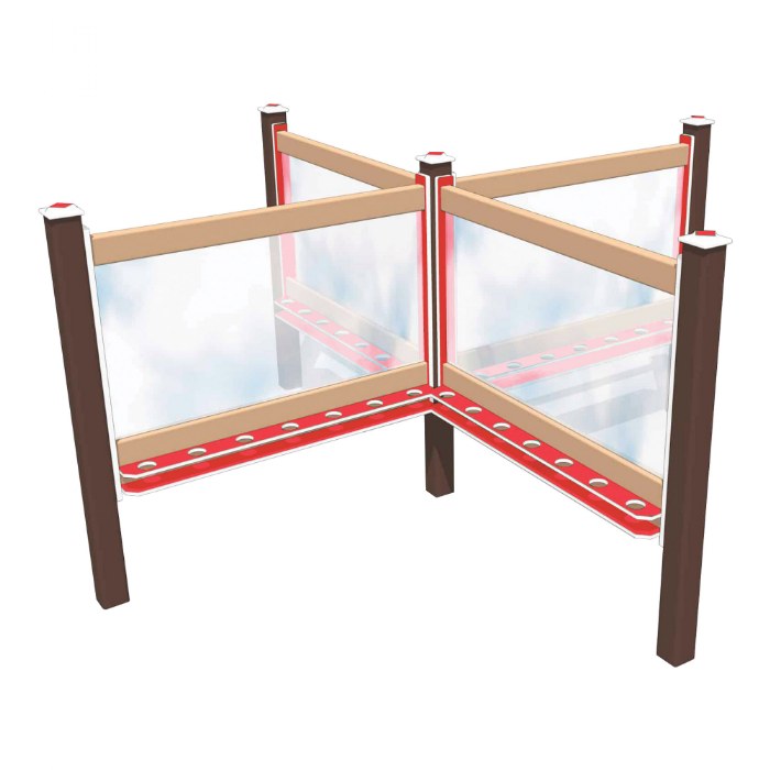 Alternate Image #1 of 4-Sided In-Ground 112" Art Easel Red/Chocolate