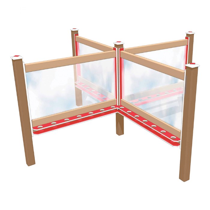 Alternate Image #1 of 4-Sided In-Ground 112" Art Easel Red/Latte