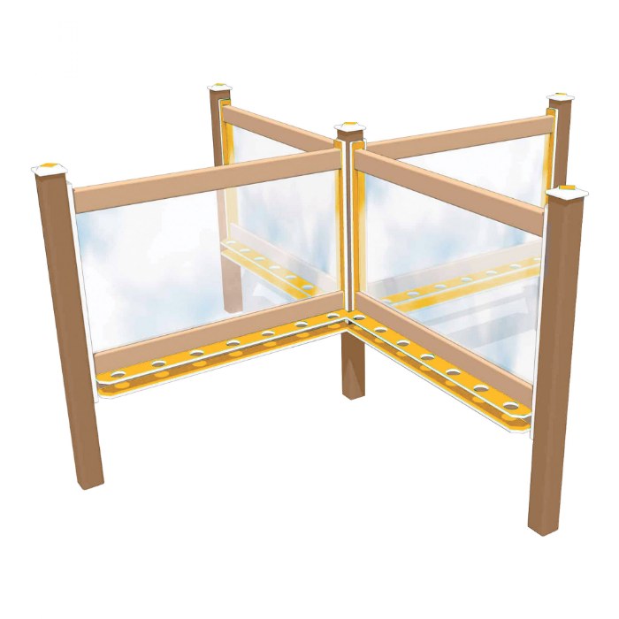 Alternate Image #1 of 4-Sided In-Ground 112" Art Easel Yellow/Latte