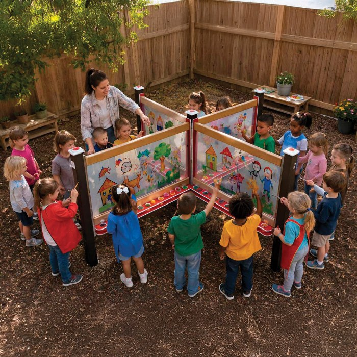 Primary Image of 4-Sided In-Ground 112" Art Easel