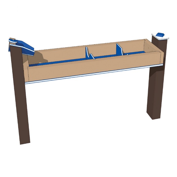 Primary Image of Single Water Trough - In-Ground - Blue/Chocolate