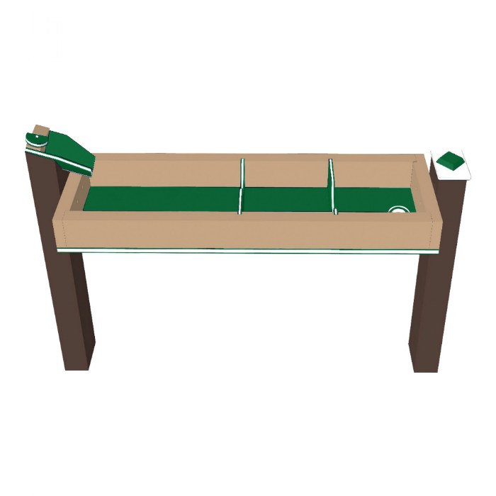 Alternate Image #1 of Single Water Trough - In-Ground - Green/Chocolate