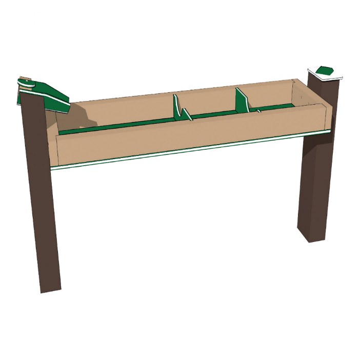 Primary Image of Single Water Trough - In-Ground - Green/Chocolate