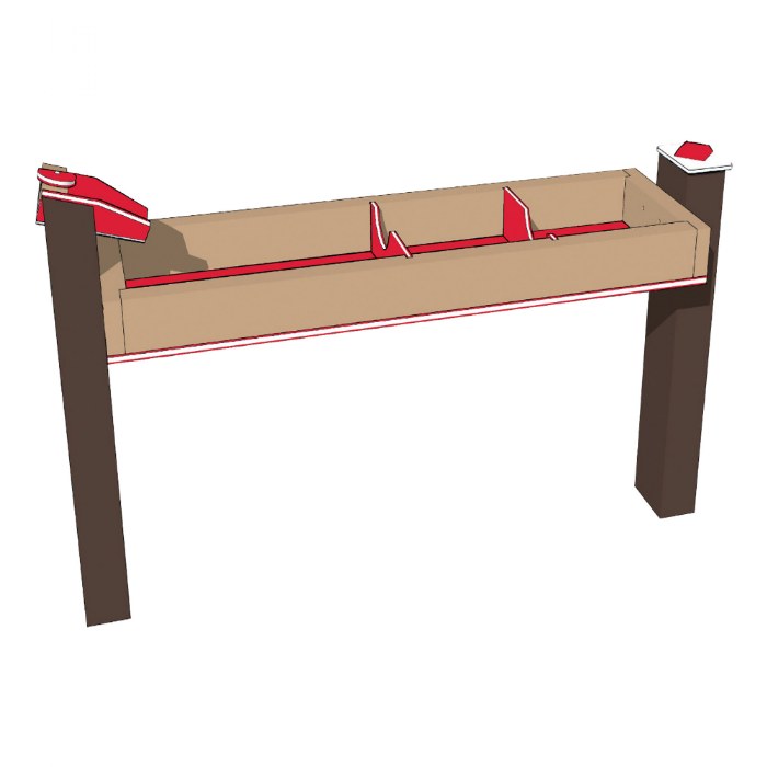 Primary Image of Single Water Trough - In-Ground - Red/Chocolate