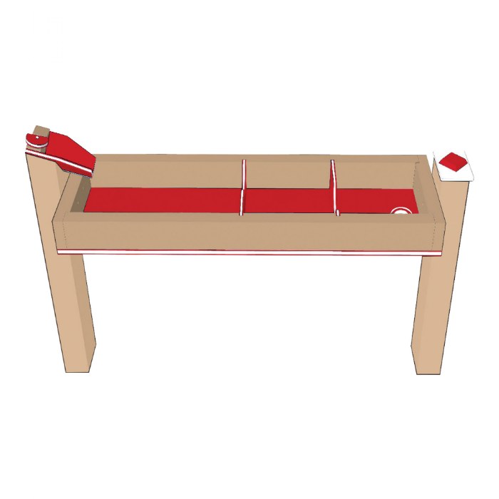 Alternate Image #1 of Single Water Trough - In-Ground - Red/Latte