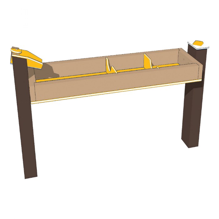 Primary Image of Single Water Trough - In-Ground - Yellow/Chocolate