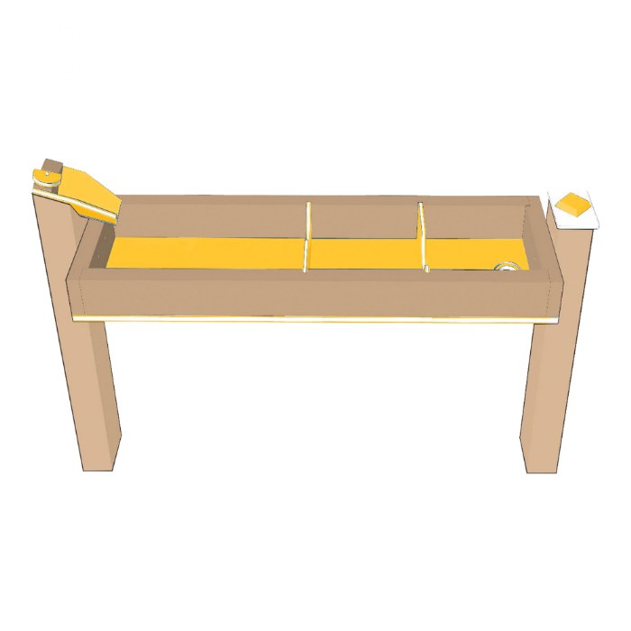 Alternate Image #1 of Single Water Trough - In-Ground - Yellow/Latte