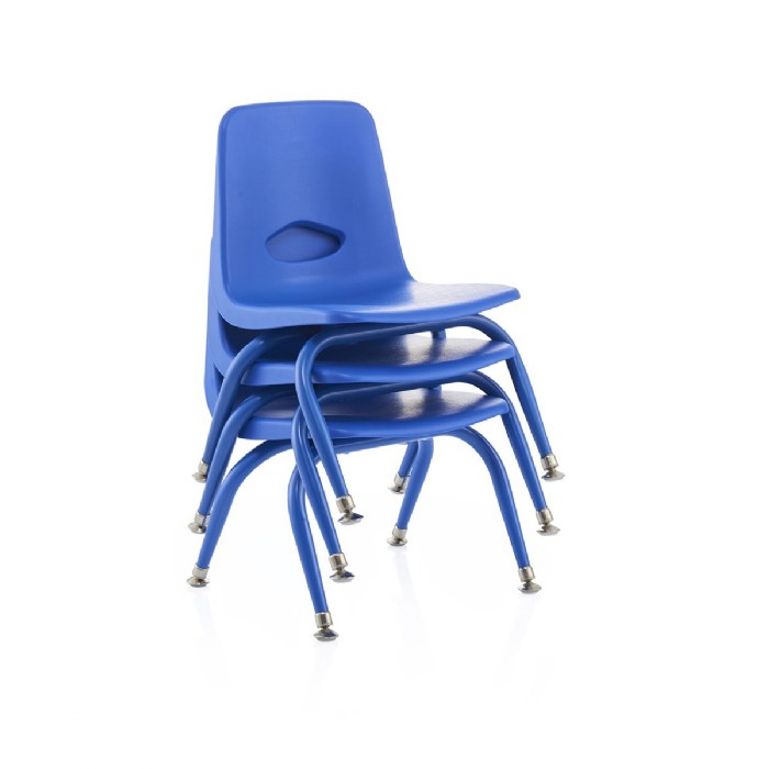 Alternate Image #1 of Tapered Leg Stackable Chair - 9.5" Seat Height - Blue