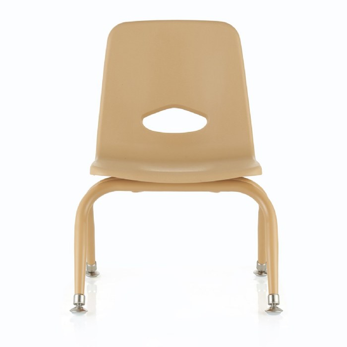 Alternate Image #1 of Tapered Leg Stackable Chair - 9.5" Seat Height - Natural