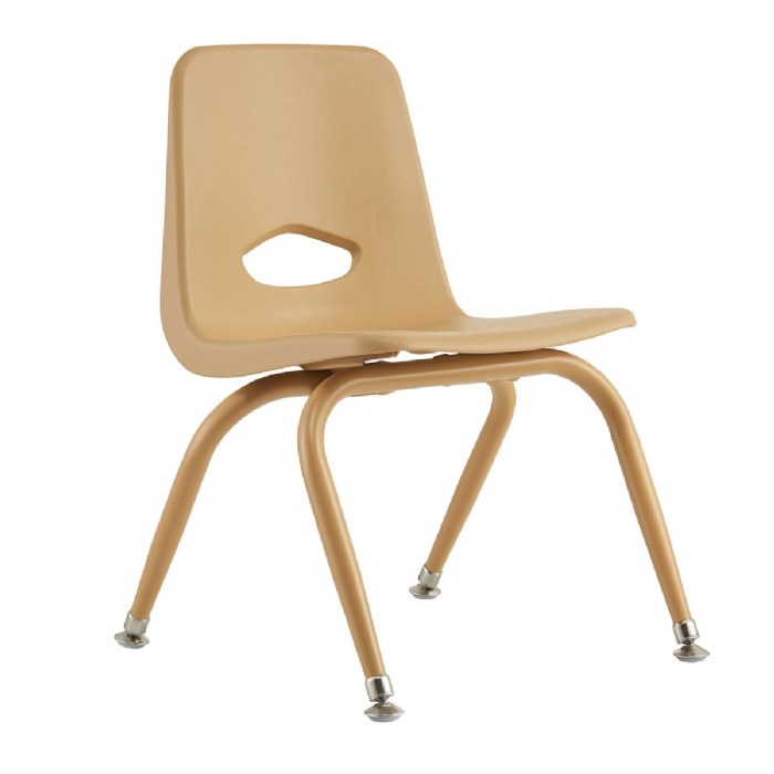 Primary Image of Tapered Leg Stackable Chair - 11.5" Seat Height - Natural